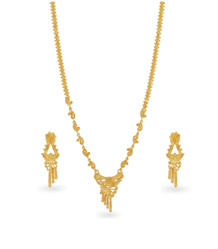 Gold Plated Traditional Long Necklace