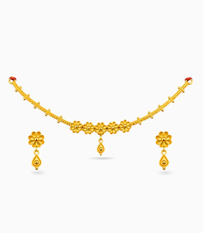 Gold Plated Gentle Floral Choker