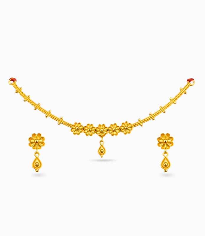 Gold Plated Gentle Floral Choker