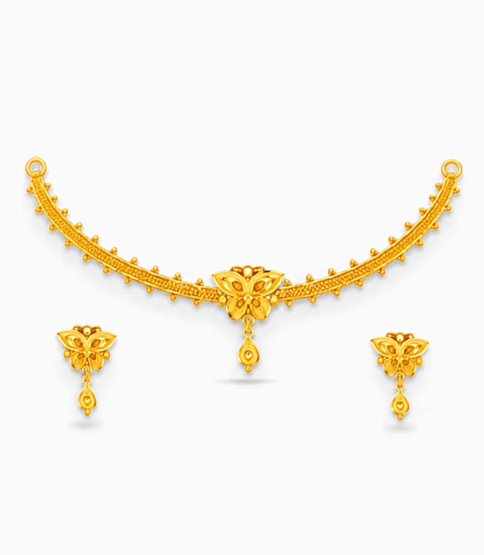 Gold Plated Butterfly Choker