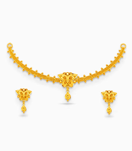 Gold Plated Butterfly Choker