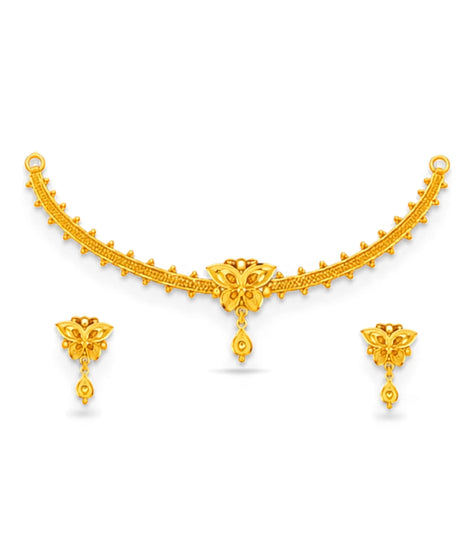 Gold Plated Butterfly Choker