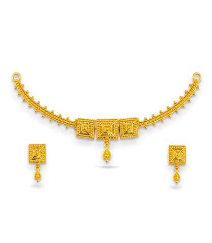 Gold Plated Square Block Choker
