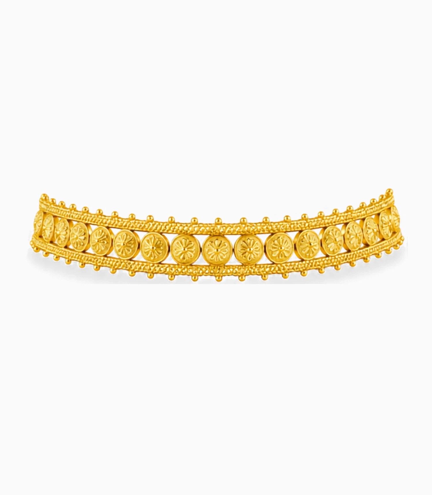 Gold Plated Coin Motif Choker