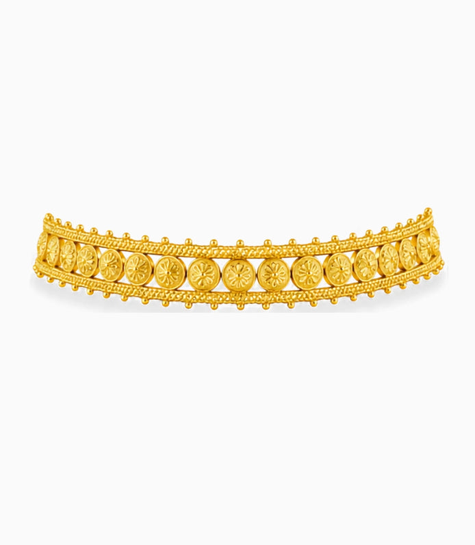 Gold Plated Coin Motif Choker