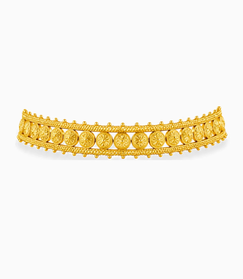 Gold Plated Coin Motif Choker