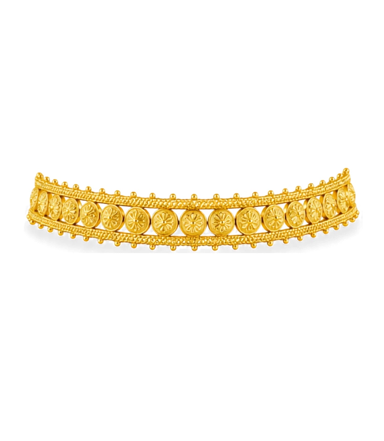 Gold Plated Coin Motif Choker