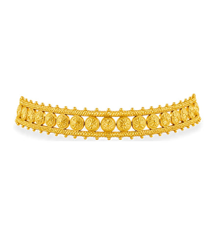 Gold Plated Coin Motif Choker