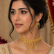 Gold Plated Wedding Floral Coin Choker
