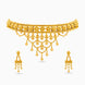 Gold Plated Wedding Floral Coin Choker