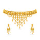 Gold Plated Wedding Floral Coin Choker