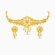 Gold Plated Circular Floral Choker Set