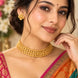 Gold Plated Festive Leaf Choker