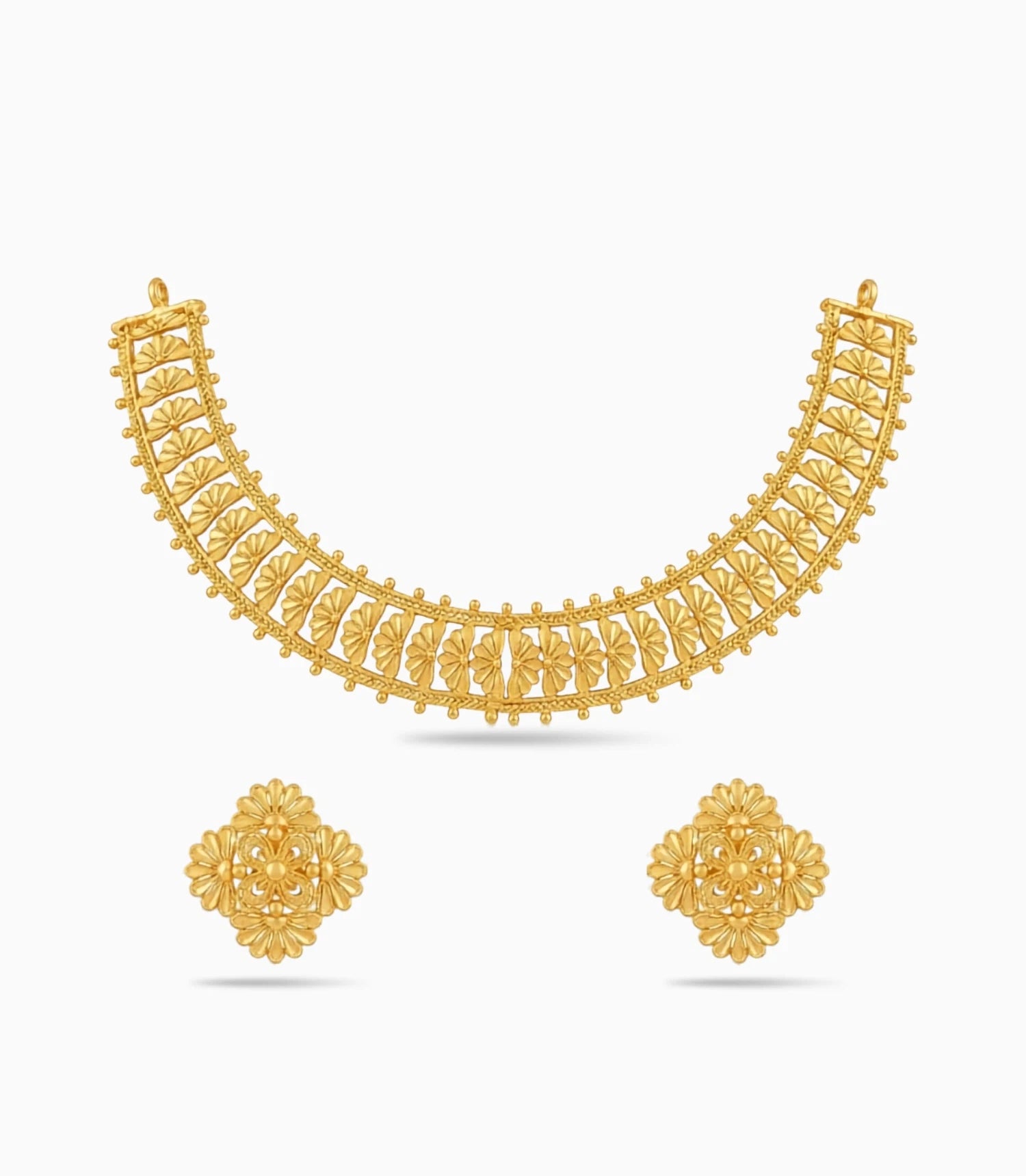 Gold Plated Festive Leaf Choker