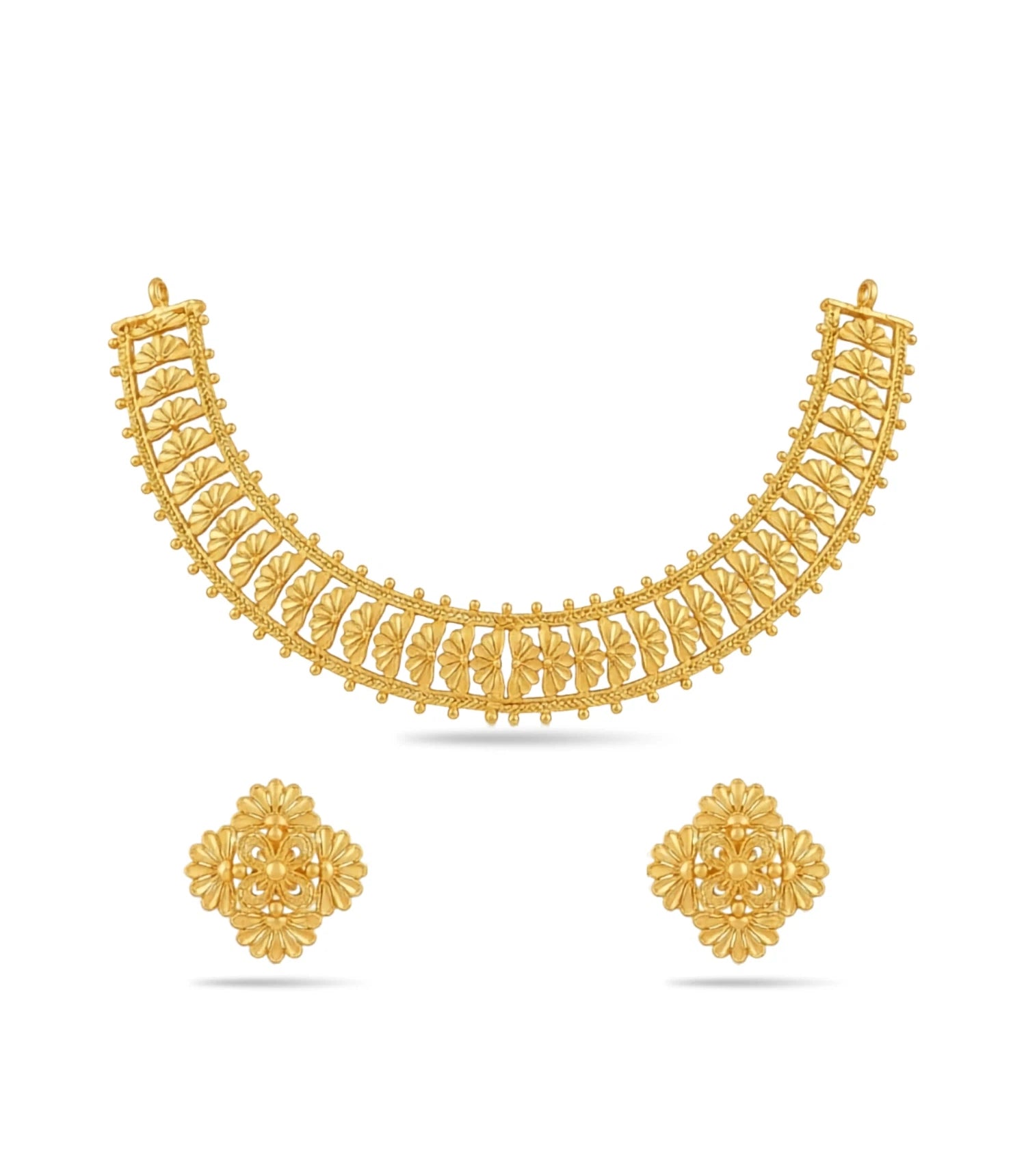 Gold Plated Festive Leaf Choker