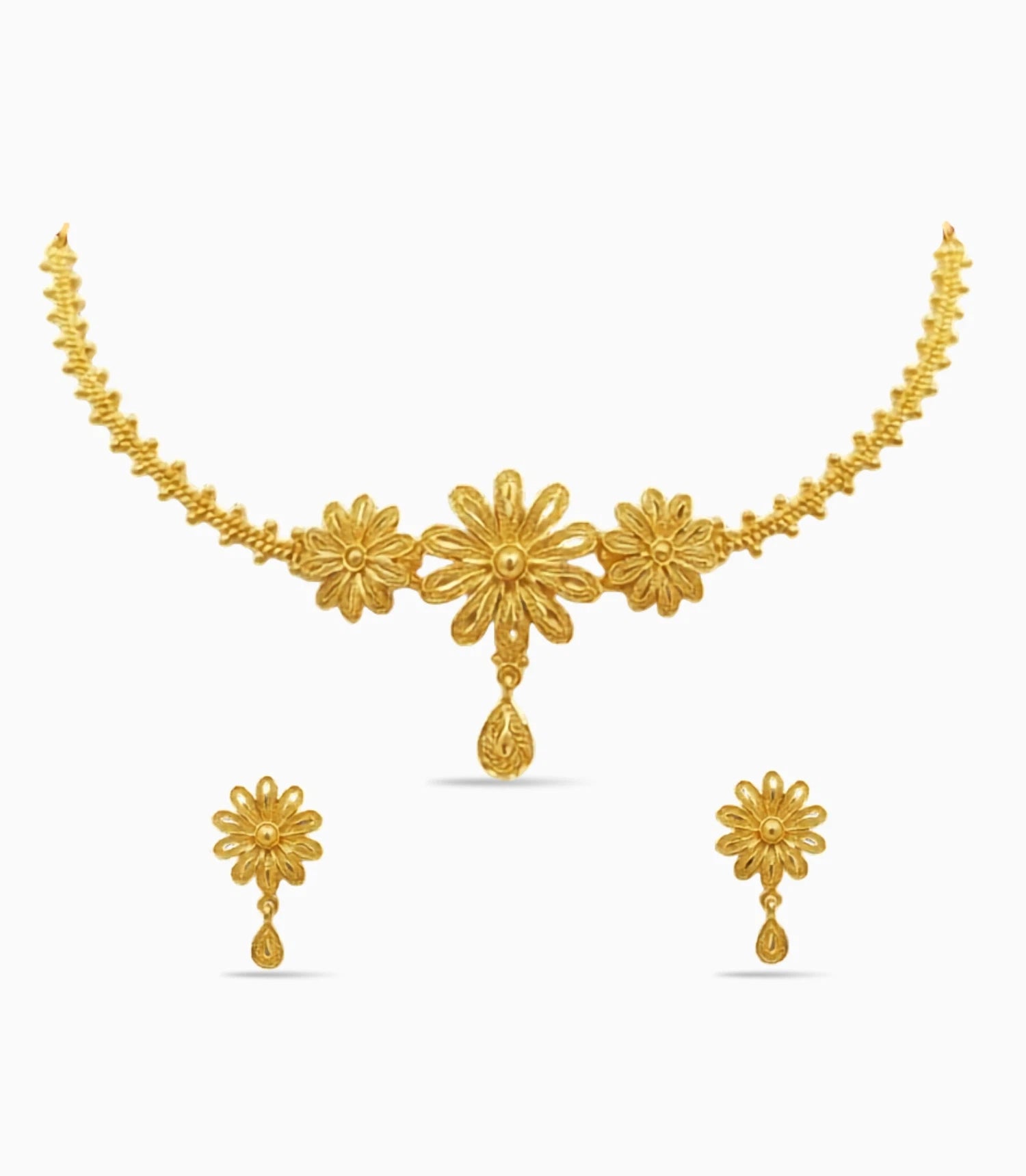 Gold Plated Lightweight Floral Choker