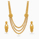 Gold Plated Wedding Layered Floral Long Necklace