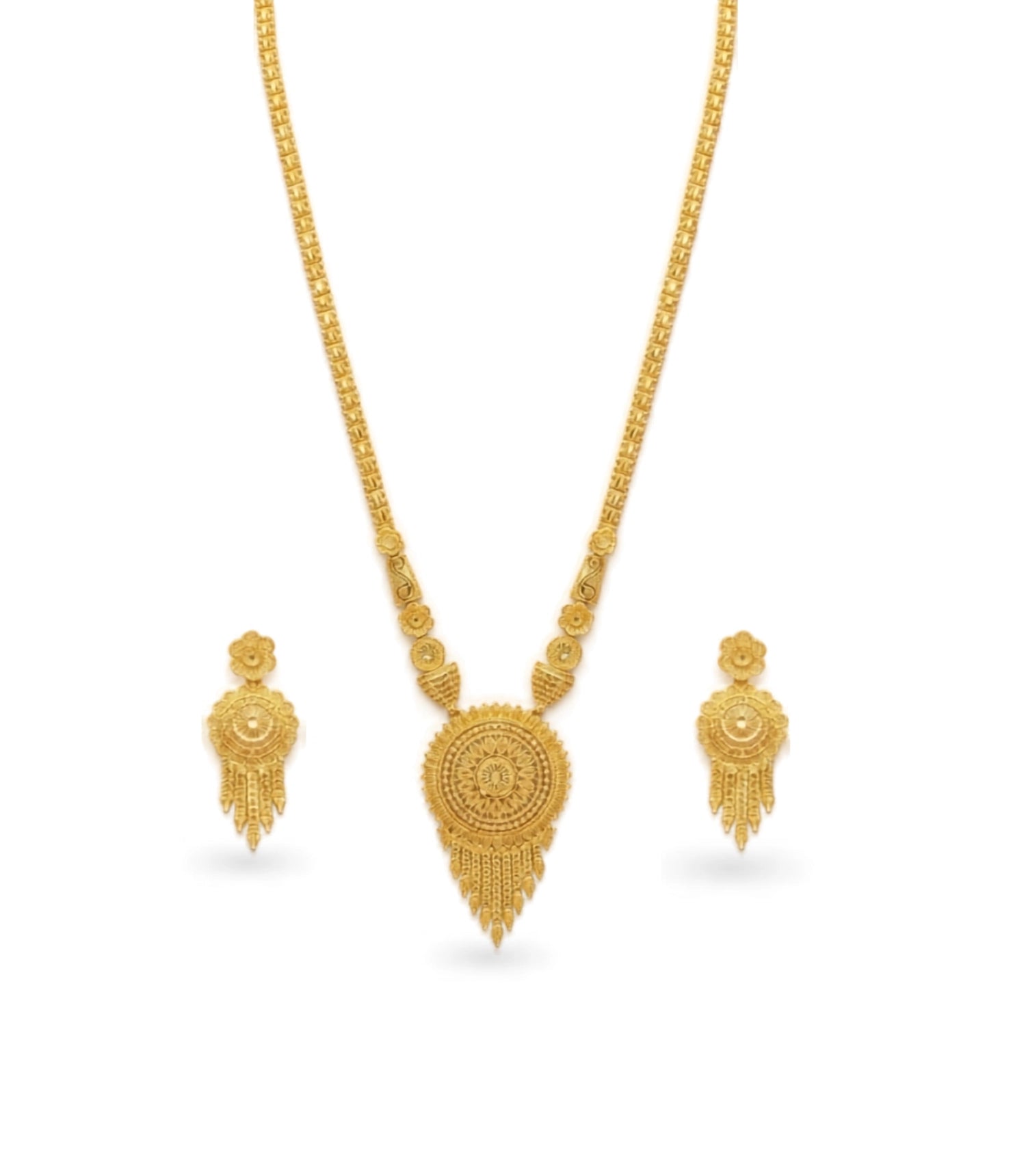 Gold Plated Bridal Long Necklace