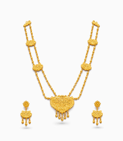 Gold Plated Royal Layered Necklace