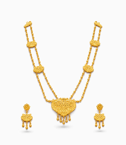 Gold Plated Royal Layered Necklace