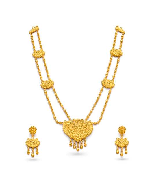 Gold Plated Royal Layered Necklace