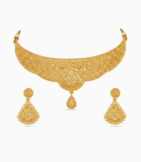 Gold Plated Wedding Filigree Choker