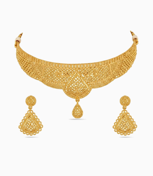 Gold Plated Wedding Filigree Choker