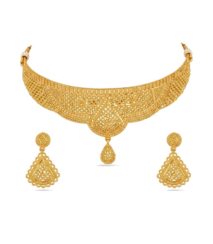 Gold Plated Wedding Filigree Choker