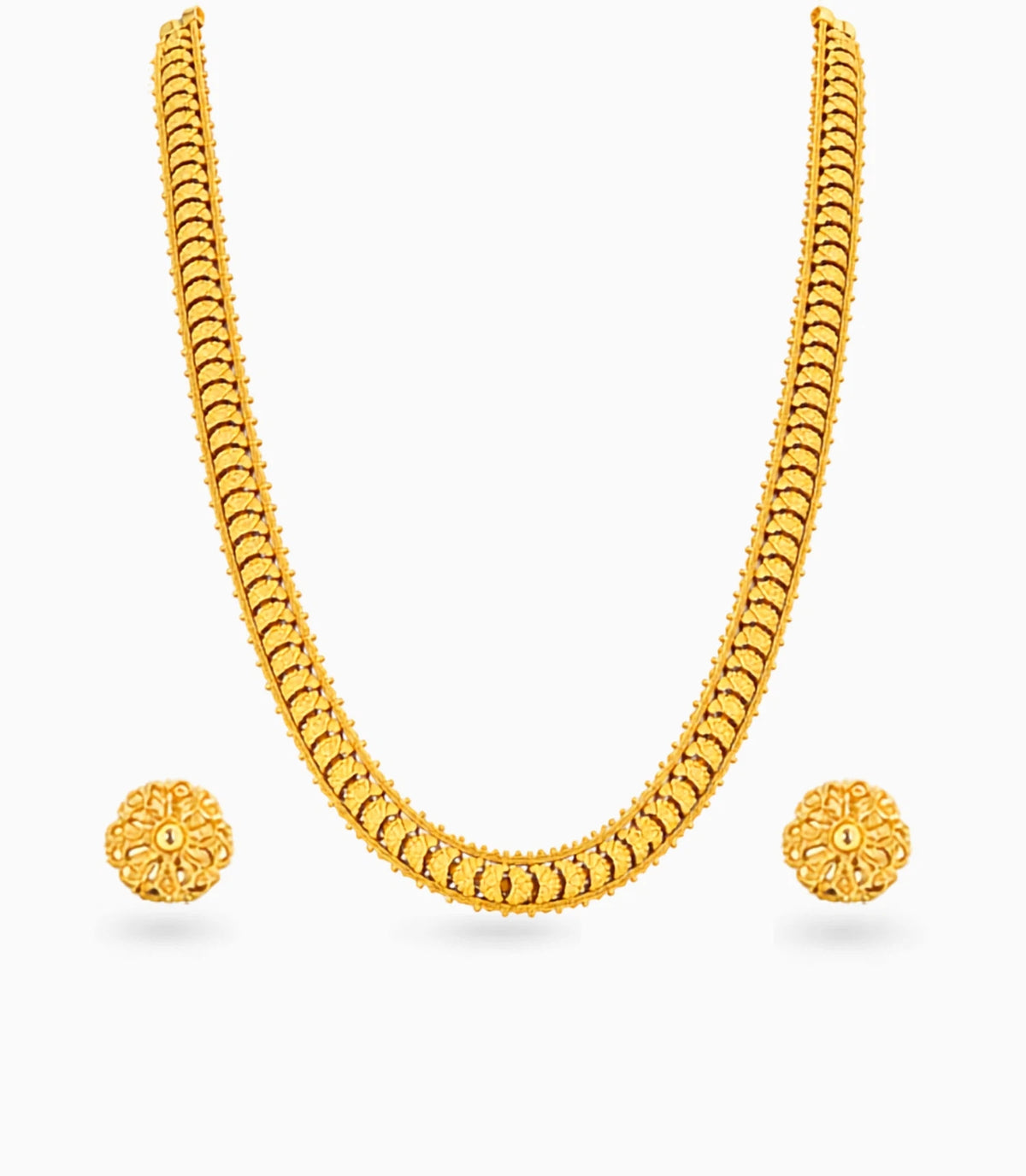 Gold Plated Traditional Long Necklace Set