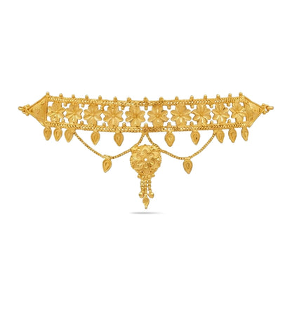 Gold Plated Floral Mesh Choker