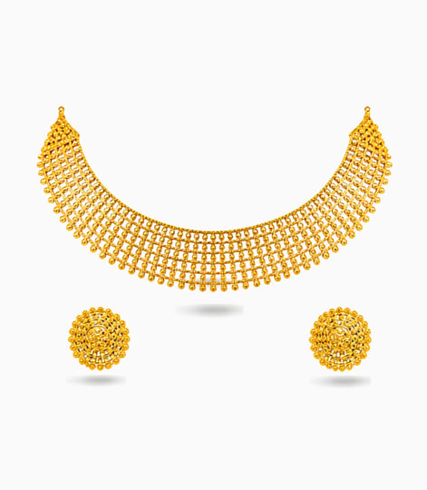 Gold Plated Statement Necklace Set