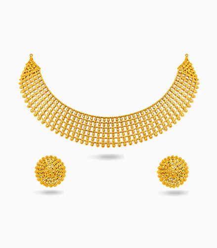 Gold Plated Statement Necklace Set