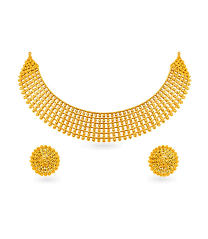 Gold Plated Statement Necklace Set
