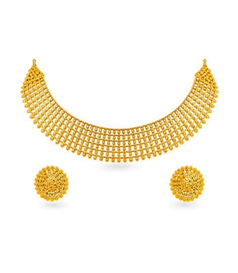 Gold Plated Statement Necklace Set