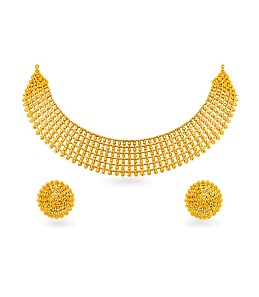 Gold Plated Statement Necklace Set