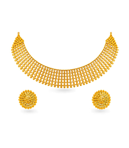 Gold Plated Statement Necklace Set