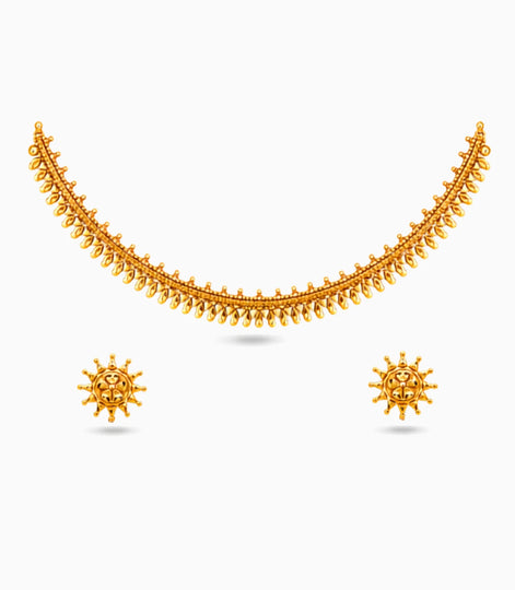 Gold Plated Minimal Necklace Set