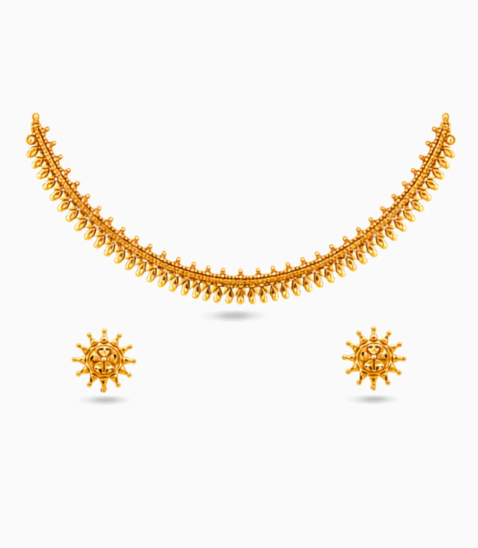 Gold Plated Minimal Necklace Set