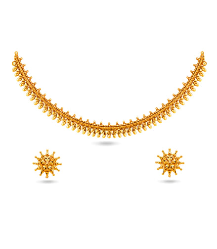 Gold Plated Minimal Necklace Set