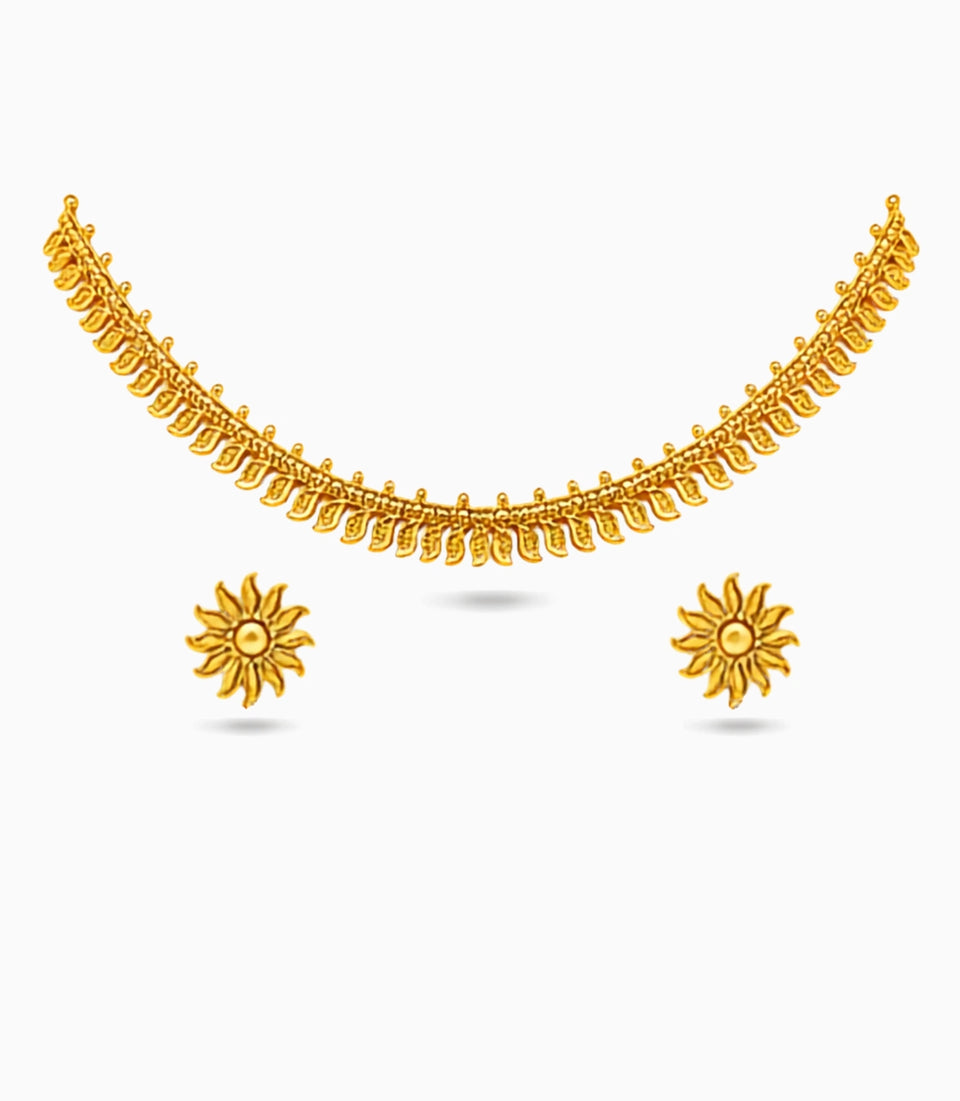 Gold Plated Lightweight Necklace Set