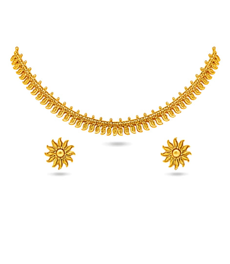Gold Plated Lightweight Necklace Set