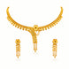 Gold Plated Delicate Floral Leaf Necklace Set
