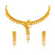 Gold Plated Delicate Floral Leaf Necklace Set