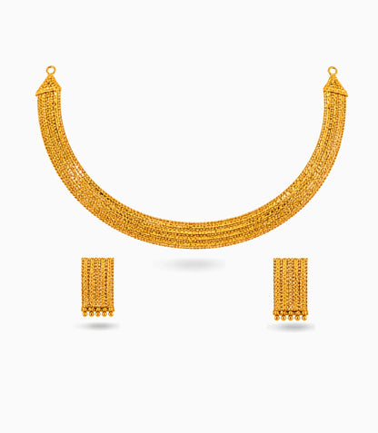 Gold Plated Sophisticated Necklace Set