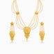 Gold Plated Circular Medallion Pearl Necklace Set