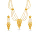 Gold Plated Circular Medallion Pearl Necklace Set