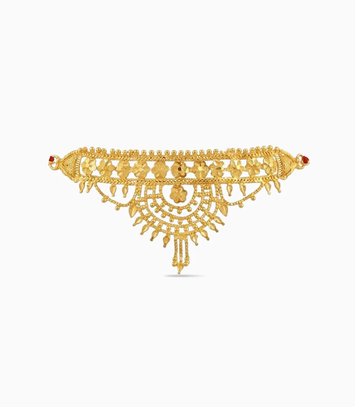 Gold Plated Sophisticated Floral Choker