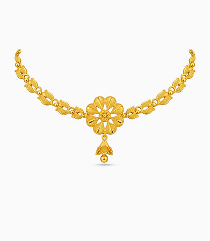 Gold Plated Radiating Floral Choker