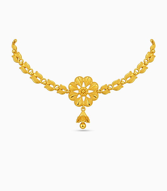 Gold Plated Radiating Floral Choker