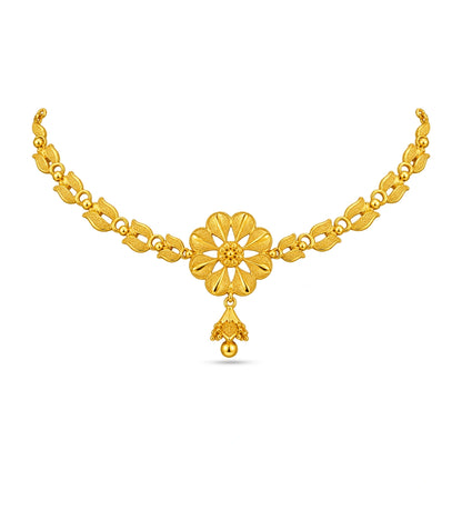 Gold Plated Radiating Floral Choker